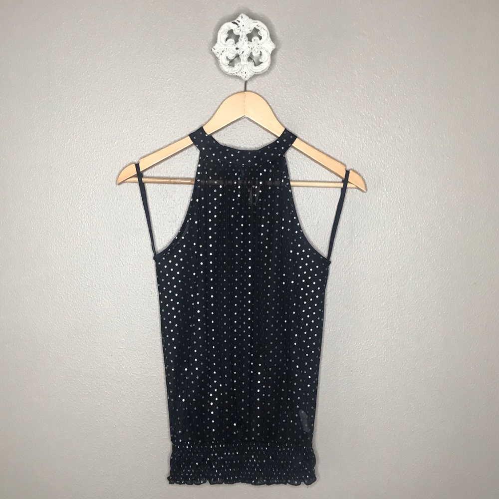 Mock Neck Sheer Top